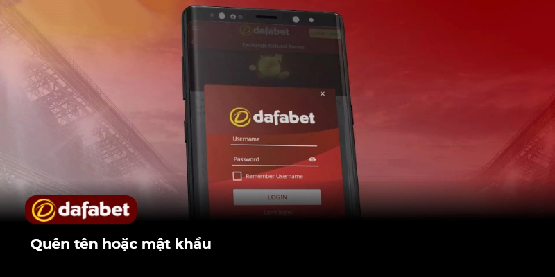 Quên tên hoặc mật khẩu